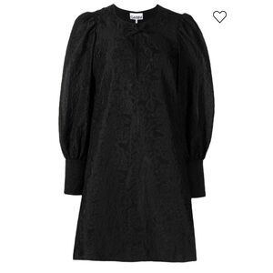 Ganni jacquard organza mini-dress in size 36 (small)